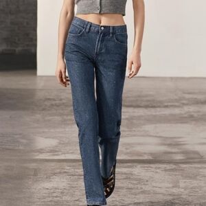 Rhinestone boot cut high-waisted jeans